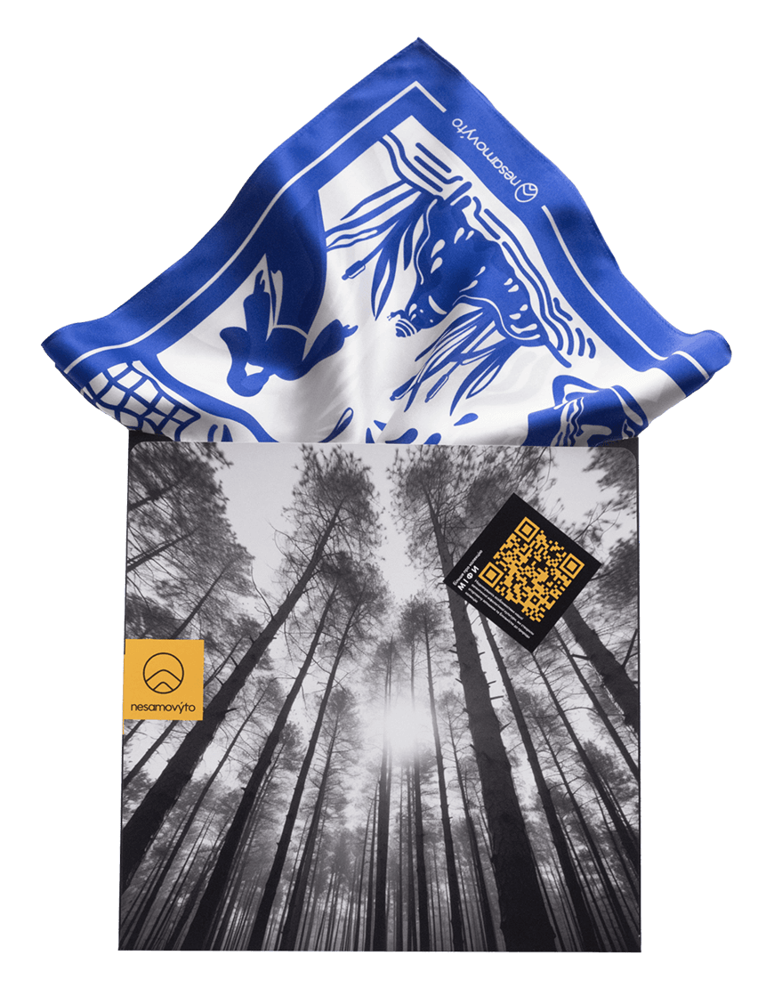 blue-3 Шовкова хустка Водяник NESAMOVYTO (NST_MYTHVOD) - фото 3