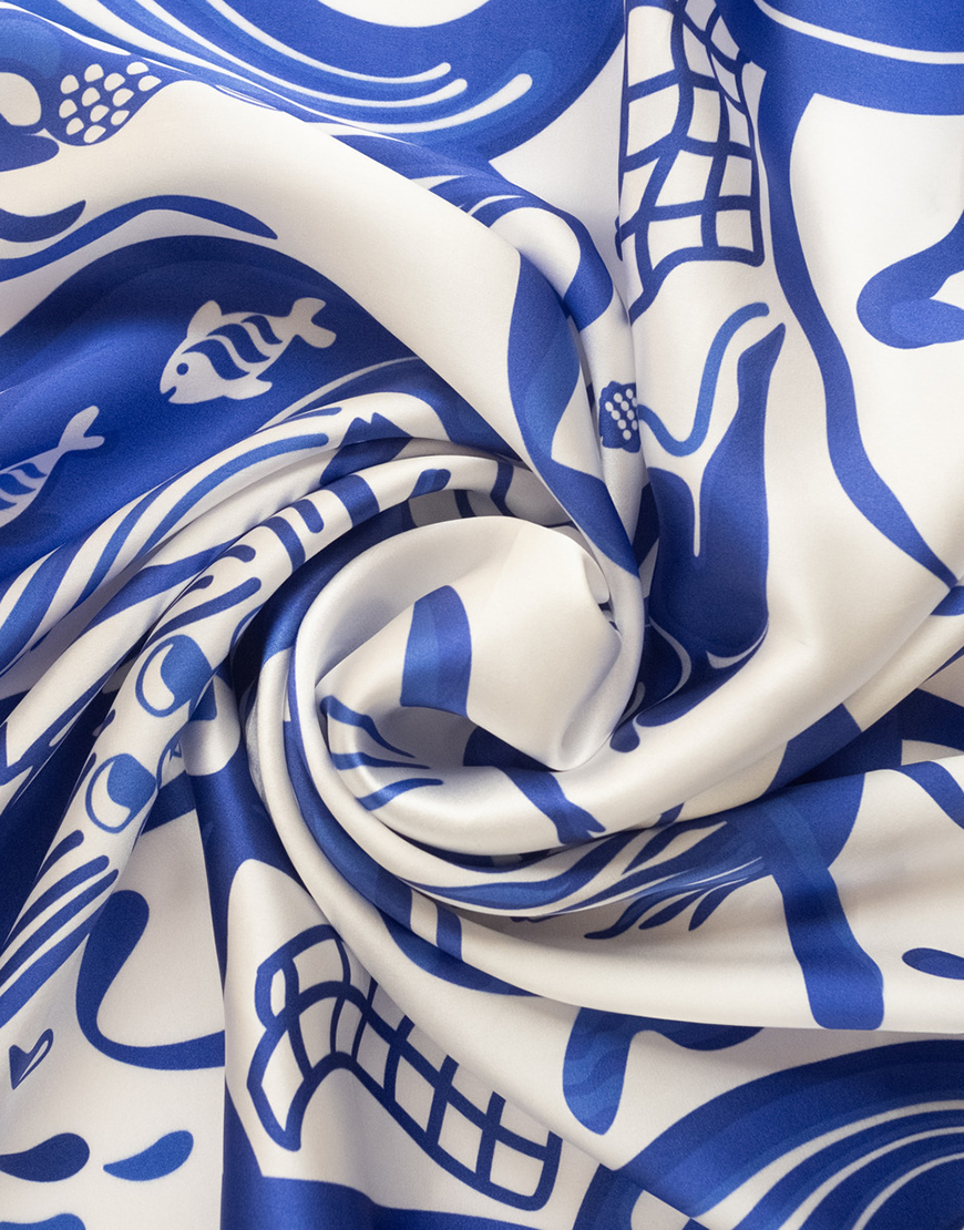 blue-4 Шовкова хустка Водяник NESAMOVYTO (NST_MYTHVOD) - фото 4