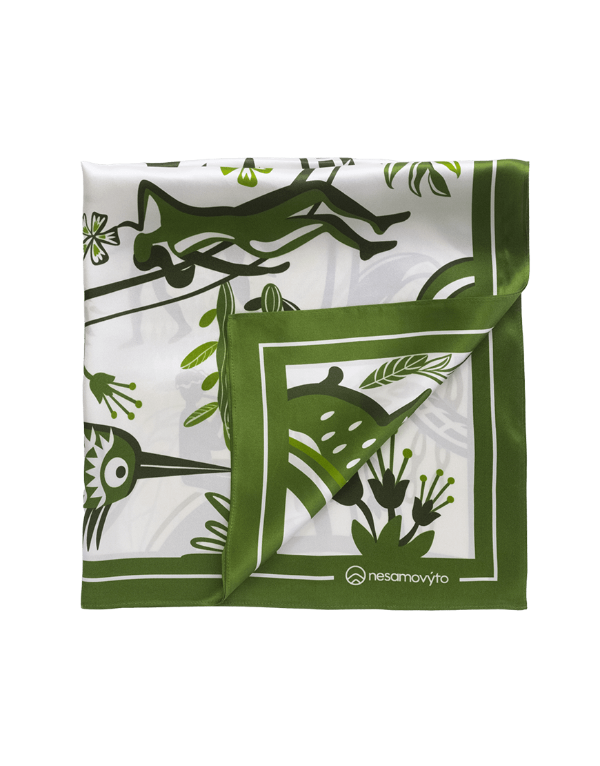 green-1 Шовкова хустка Шум NESAMOVYTO (NST_MYTHSHUM) - фото 2