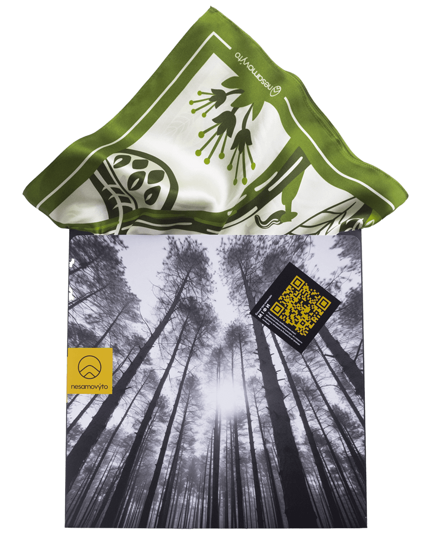 green-3 Шовкова хустка Шум NESAMOVYTO (NST_MYTHSHUM) - фото 3