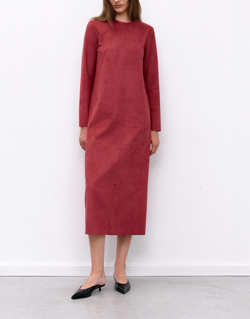 Evoto Сукня з екозамші малинова IAM (IAM_RSPB/SUE/DR) - фото 2