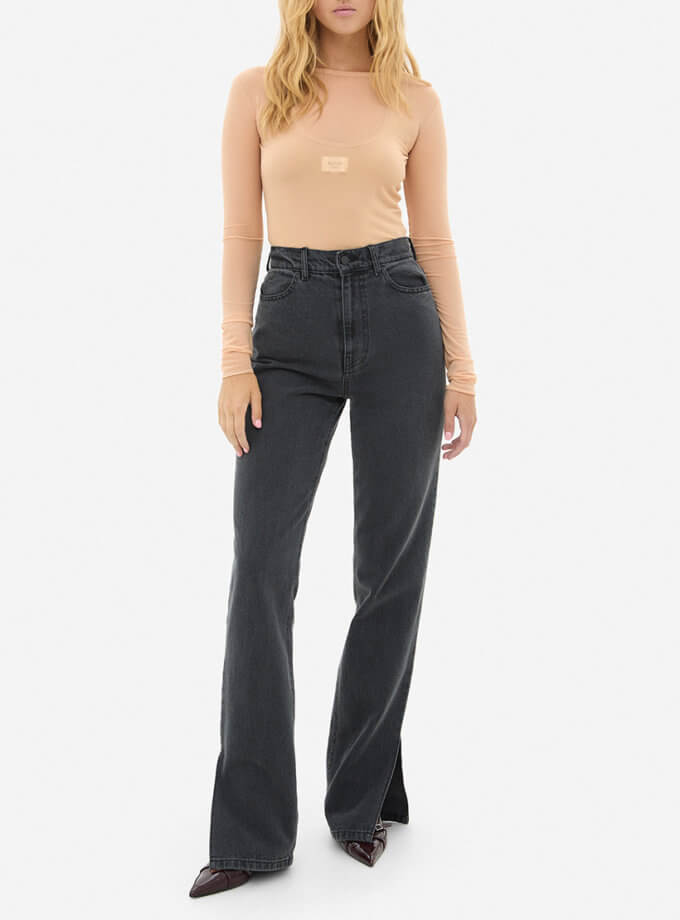 Джинси із розрізами знизу сірі MATCH DENIM (MTCH_sp25-jnc-grey)