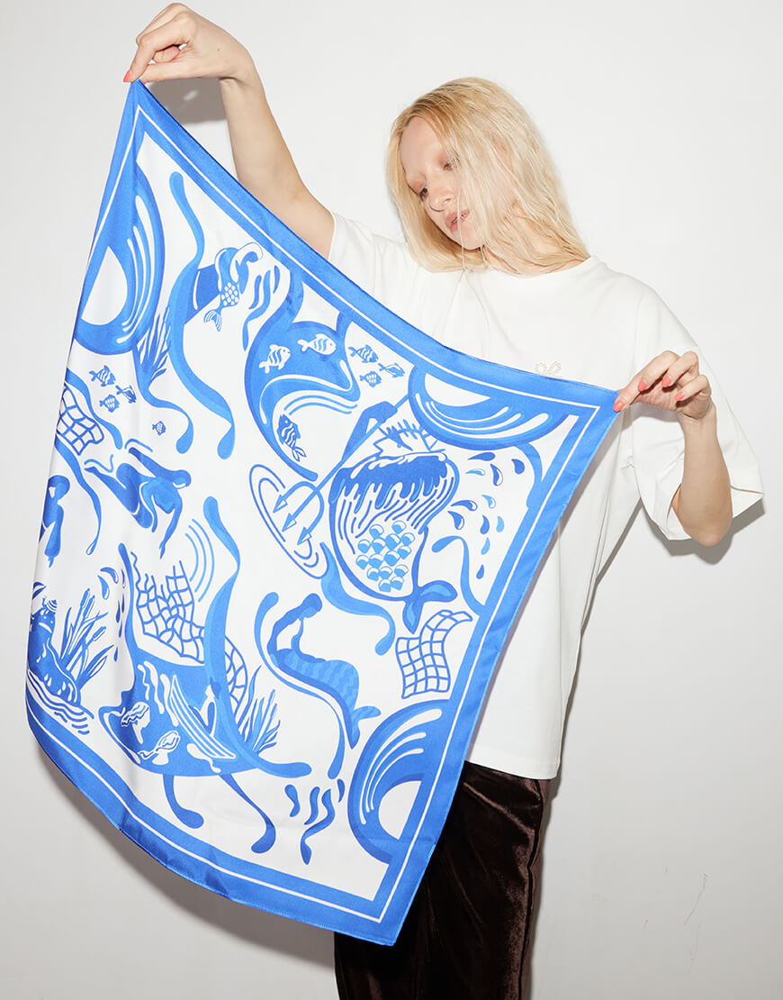 nsm0872 Шовкова хустка Водяник NESAMOVYTO (NST_MYTHVOD) - фото 7