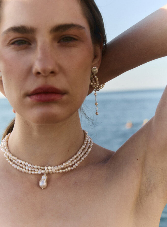 Багатошарове намисто зі з'ємним підвісом SOLAR SILVER (SLSR_SSN_098)