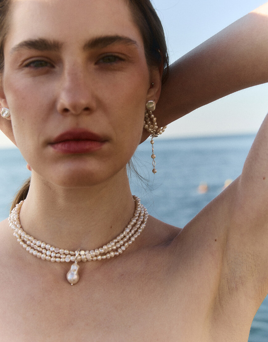 ss1095 Багатошарове намисто зі з'ємним підвісом SOLAR SILVER (SLSR_SSN_098) - фото 2