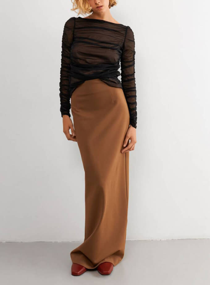 Кемел спідниця максі KOLOSOVA (KLSVURBE141)