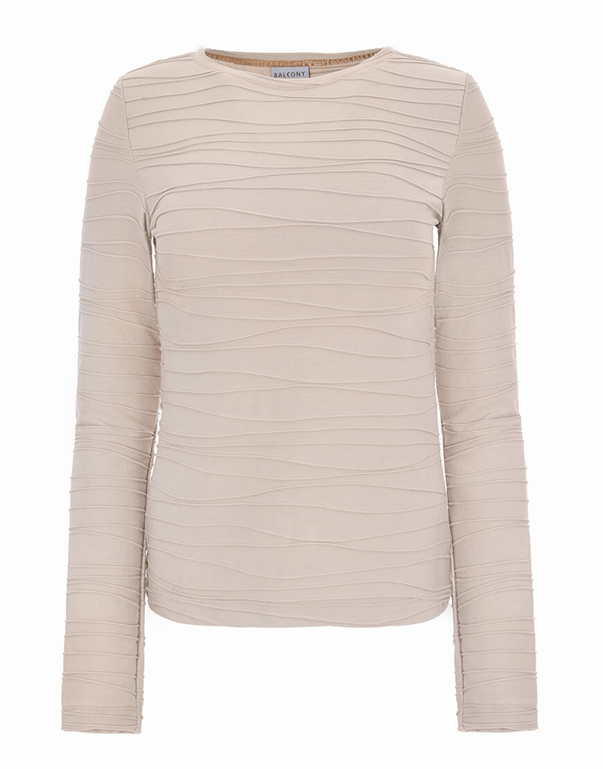 1306 Лонгслів рельєфний тофу BALCONY GARMENT (BLCN_1306) - фото 3