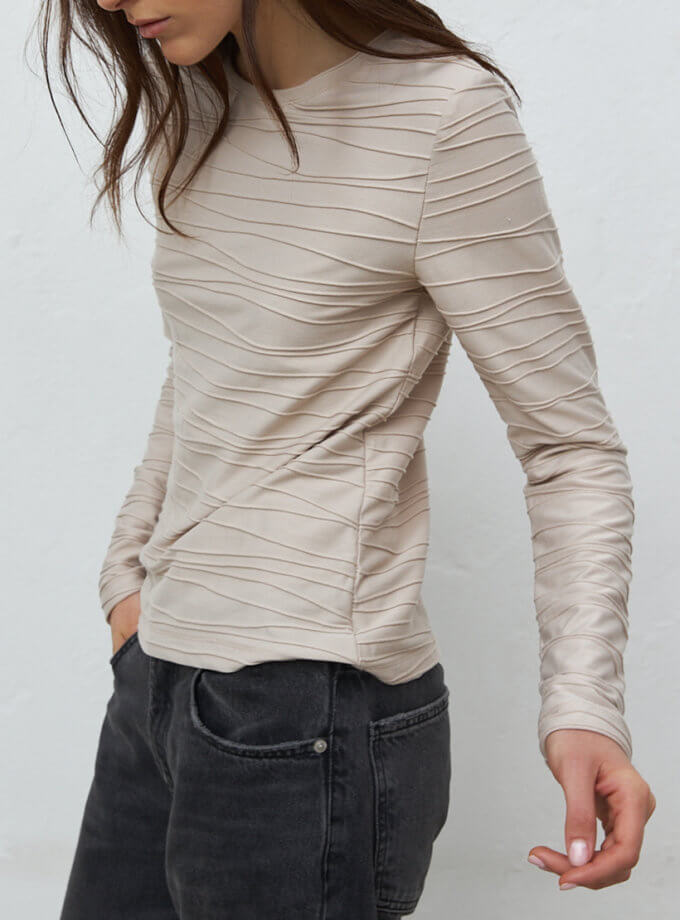 Лонгслів рельєфний тофу BALCONY GARMENT (BLCN_1306)