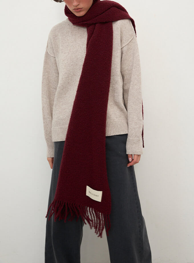 Шарф букле бургунді BALCONY GARMENT (BLCN_1384)