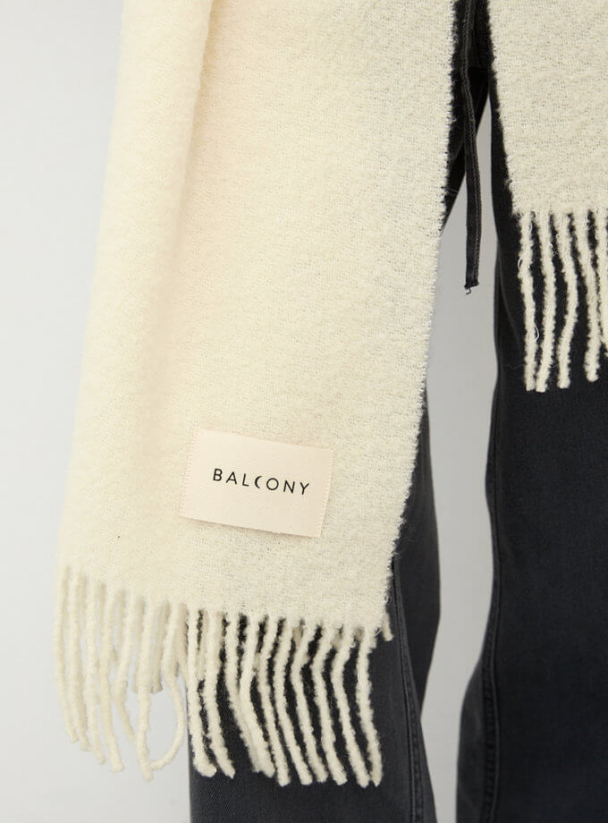 Шарф букле молочний BALCONY GARMENT (BLCN_1386)