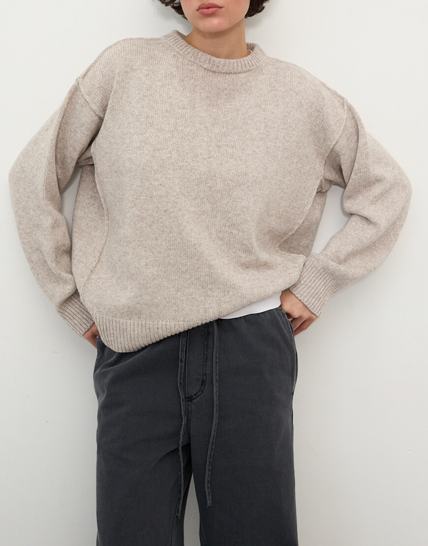 1394_1 Светр вовняний вівсянка BALCONY GARMENT (BLCN_1394)