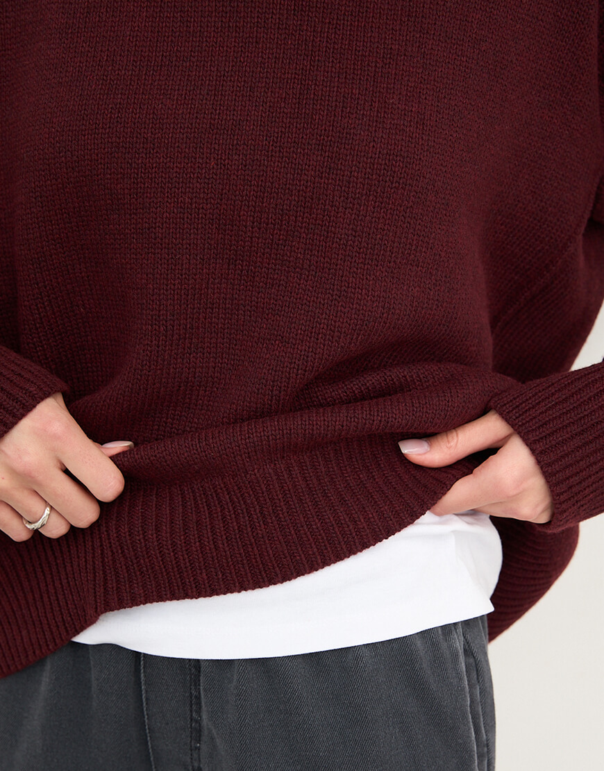 1395_1 Светр вовняний бургунді BALCONY GARMENT (BLCN_1395) - фото 3