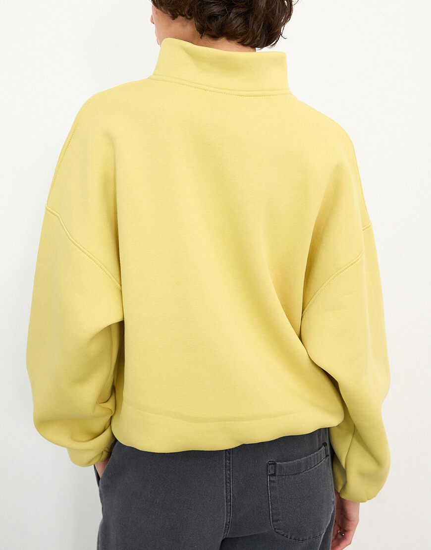 1404_1 Світшот half zip лайм з начосом BALCONY GARMENT (BLCN_1404) - фото 2