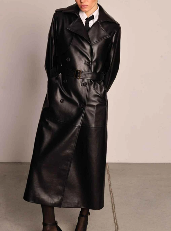 Чорний тренч NYC BÚDZIKO (BDZ_NYC-TRNCH-BLK/BG-FW23)