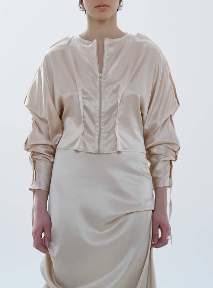 Шовкова блуза з блискавкою OUN (oun_FW-08)