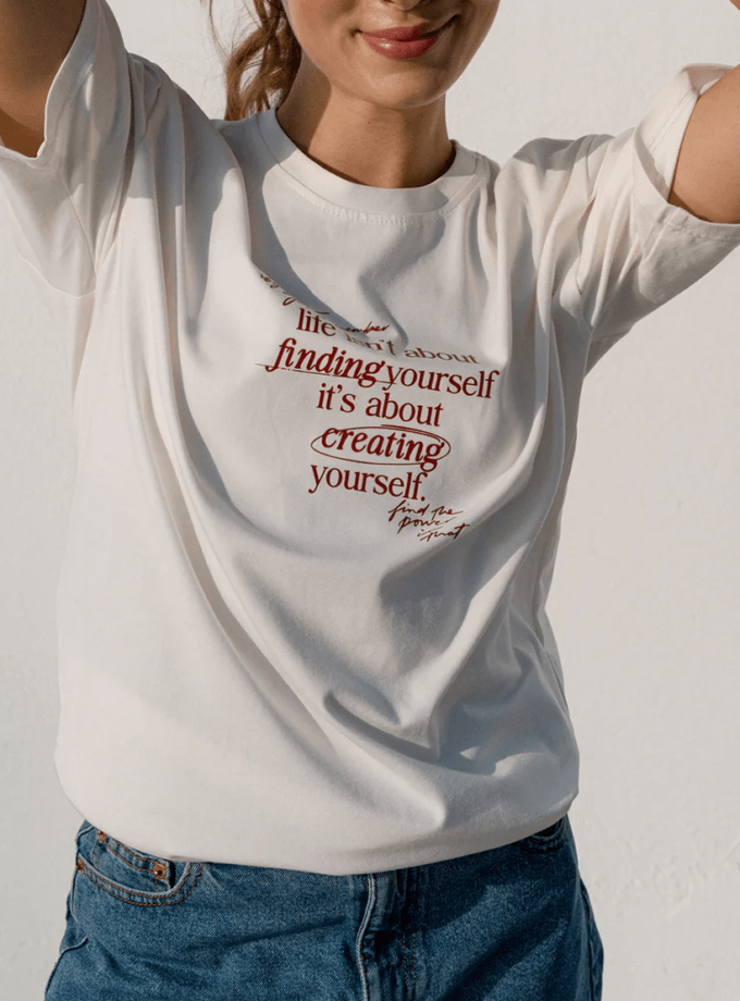 Футболка Life isn’t about finding yourself NI GRAMA DRAMY (NGD_life-isnt) - фото 7