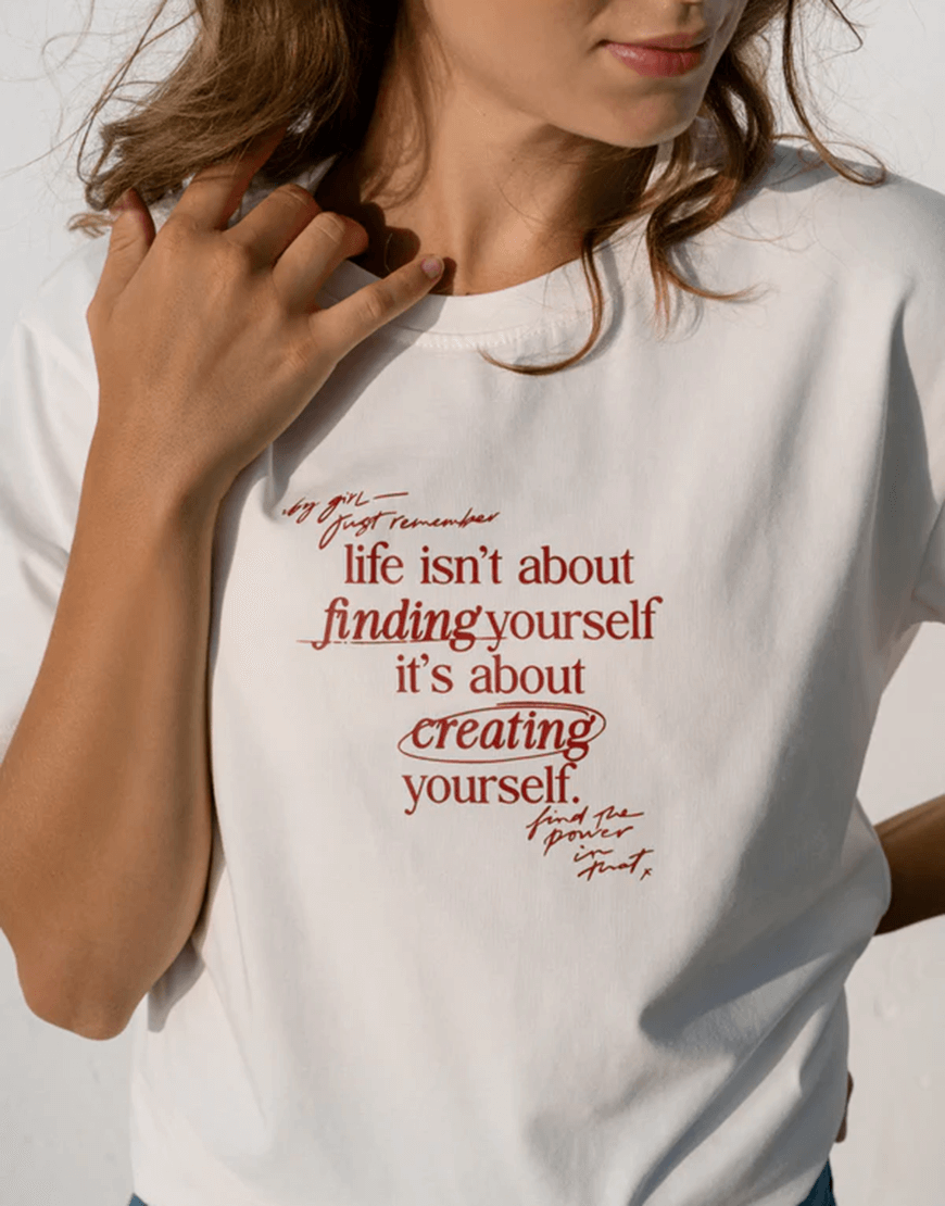 26 Футболка Life isn’t about finding yourself NI GRAMA DRAMY (NGD_life-isnt) - фото 2