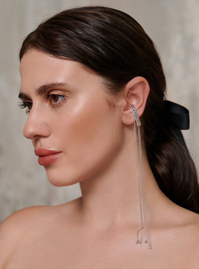 Кафф-кольє текстура у покритті білим родієм ORXATA.JEWELRY (ORX_Cuff_textura_wr)