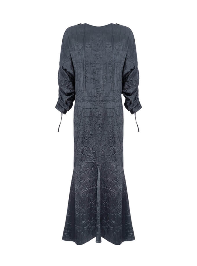 Сукня з жатого шовку синя OUN (oun_FW-05_bl)