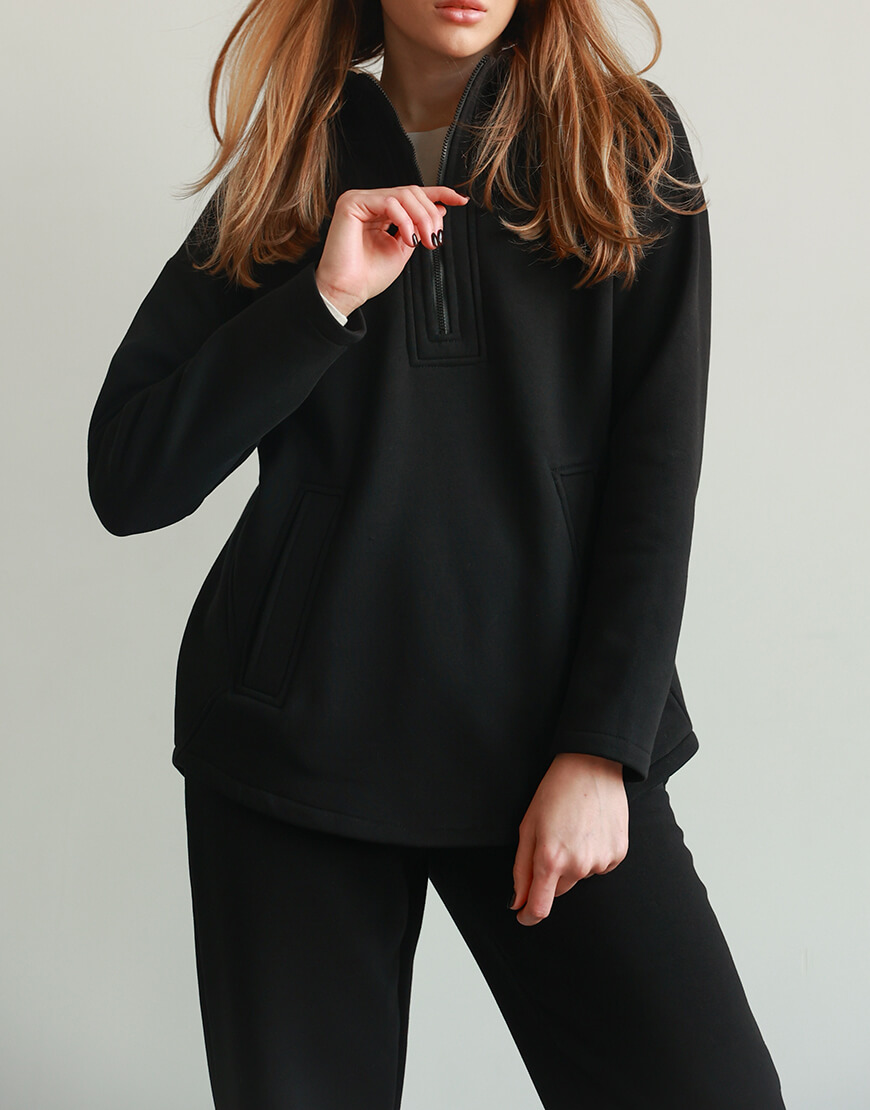 Facetune_27-12-2023-17-58-04 Теплий костюм Elegant чорного кольору MAXAVI (MX2425) - фото 3