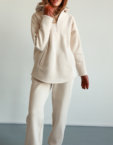 Теплий костюм Elegant молочного кольору MAXAVI (MX2423)