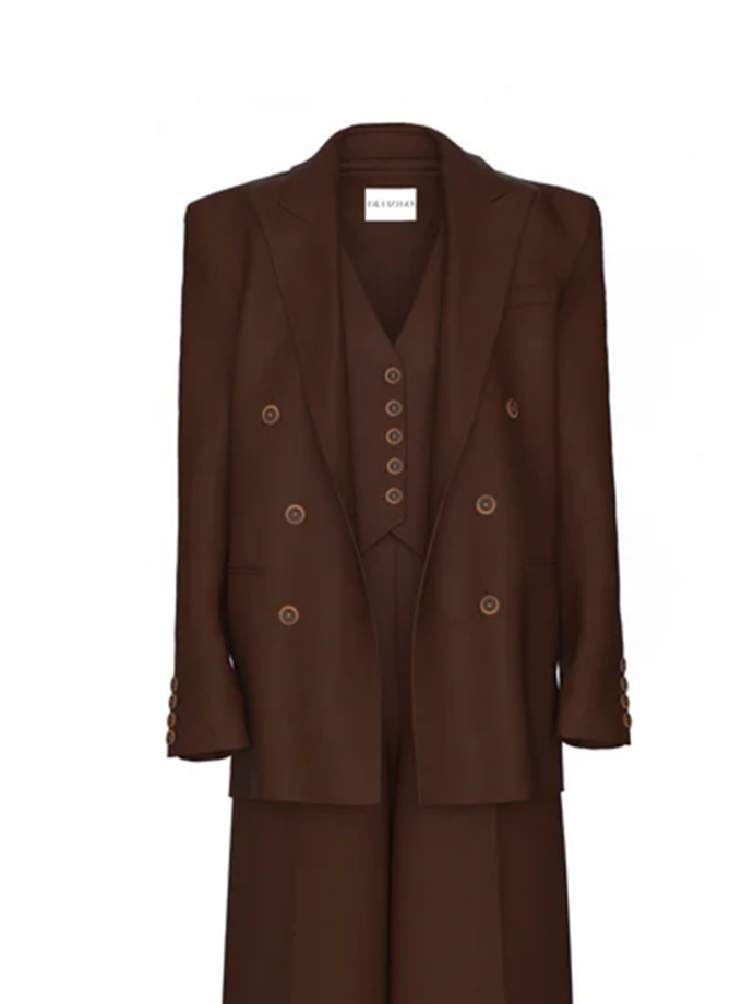 Шоколадний двобортний піджак BÚDZIKO (BDZ_CHCL-BLZ-SP22)