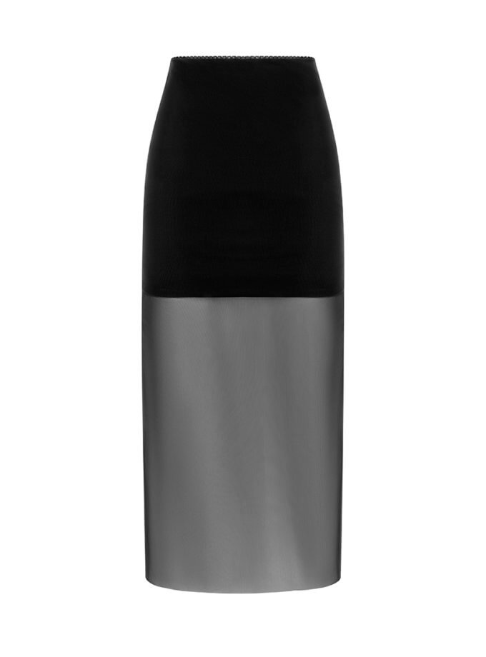 Спідниця міді в чорному кольорі La Nuit ATTIE (ATT_SKRTLNTR05)