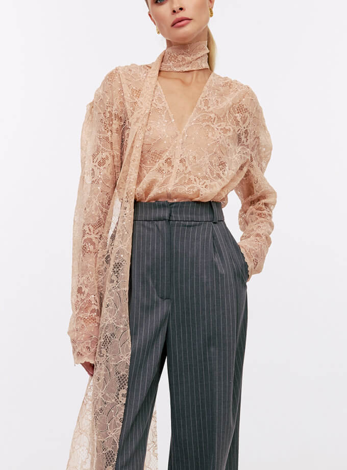 Блуза мереживна Rose бежевий MY x MY (MC_MY30424)