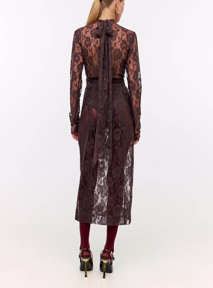 Спідниця мереживна Tereza коричнева MY x MY (MC_MY33424)