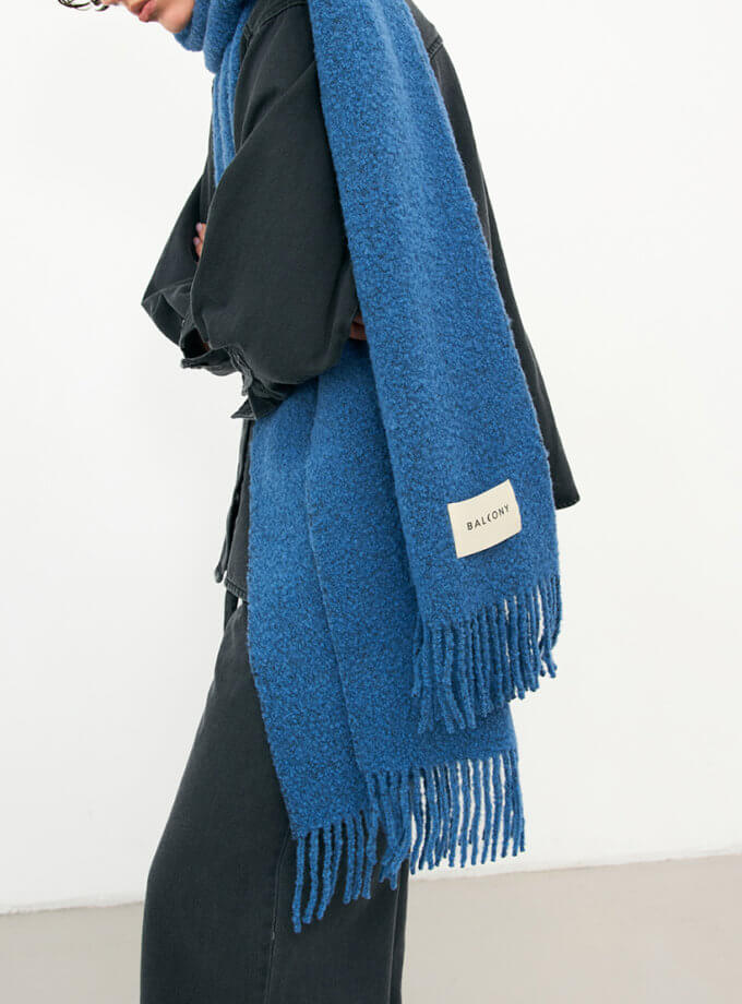 Шарф букле синій BALCONY GARMENT (BLCN_385)