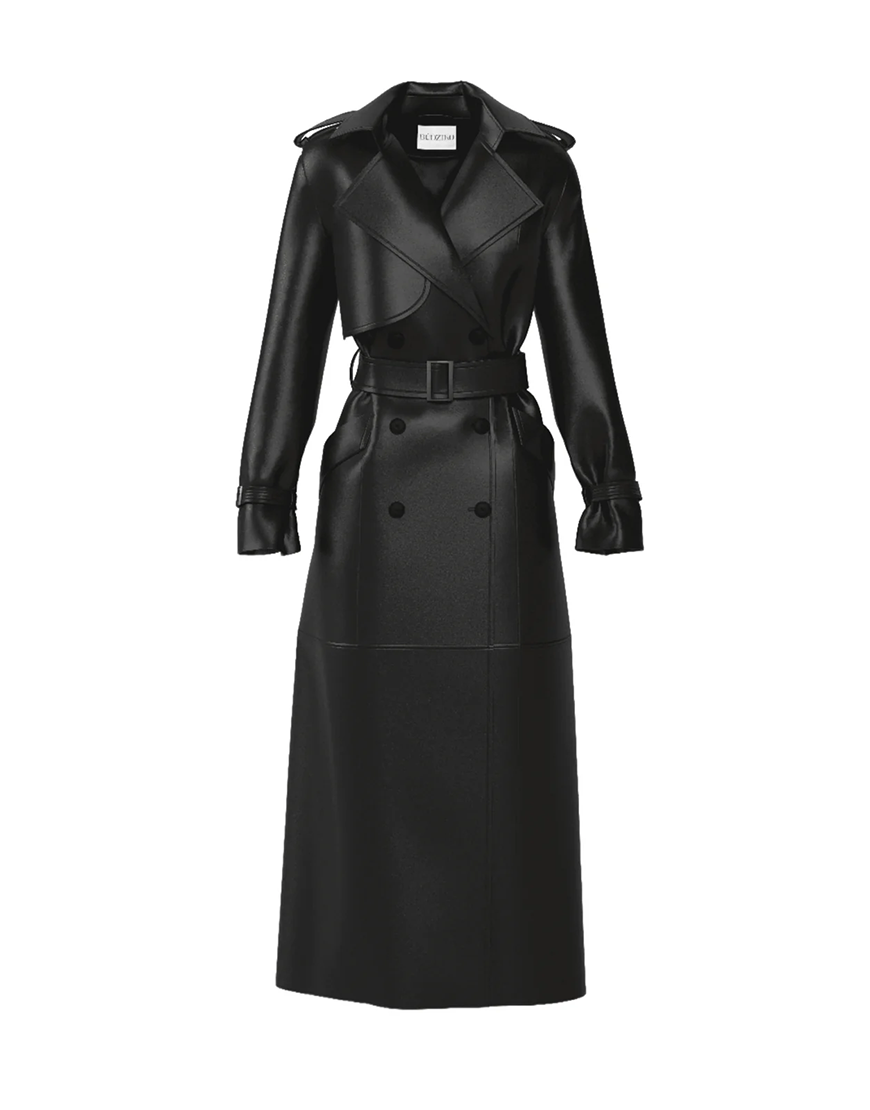 Чорний тренч NYC BÚDZIKO (BDZ_NYC-TRNCH-BLK/BG-FW23)