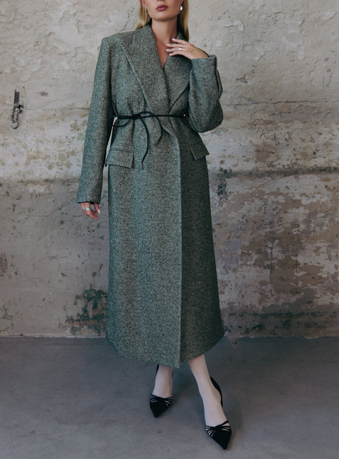 Copenhagen меланж шерстяне пальто BÚDZIKO (BDZ_CPH-GRN-FW24)