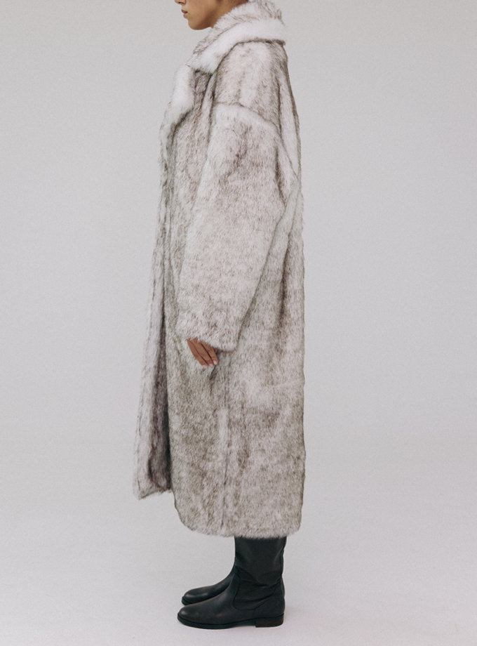 Шуба Jacqueline сіра BÚDZIKO (BDZ_JQL-BLK/GRY-FW25)