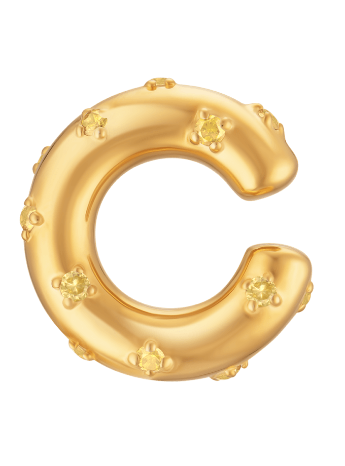 Каф Spark yellow RIMMART JEWELRY (RAJ_ERApl-061y)