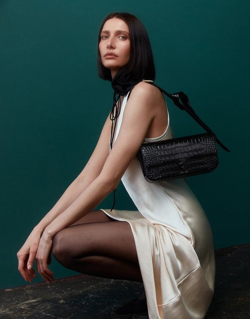 4 (1) Сумка-багет Katrine чорна VIKELE STUDIO (VS_v0107-17012) - фото 6