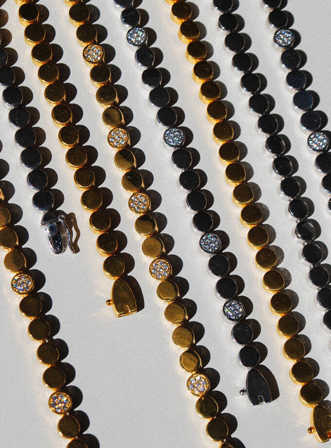 Браслет Magnet w.Zircon золотий RIMMART JEWELRY (RAJ_BRApl-060)