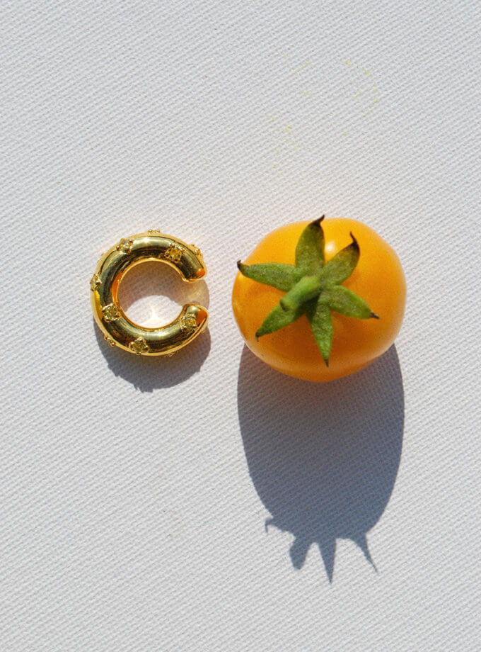 Каф Spark yellow RIMMART JEWELRY (RAJ_ERApl-061y)