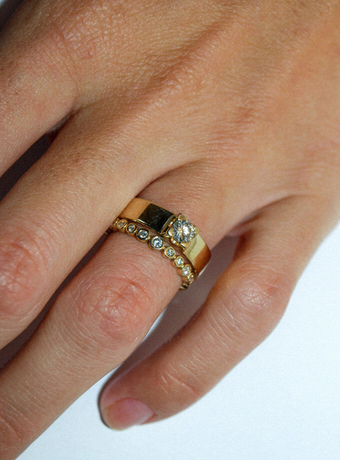 Каблучка Mix w.Diamond RIMMART JEWELRY (RAJ_RRA-063)