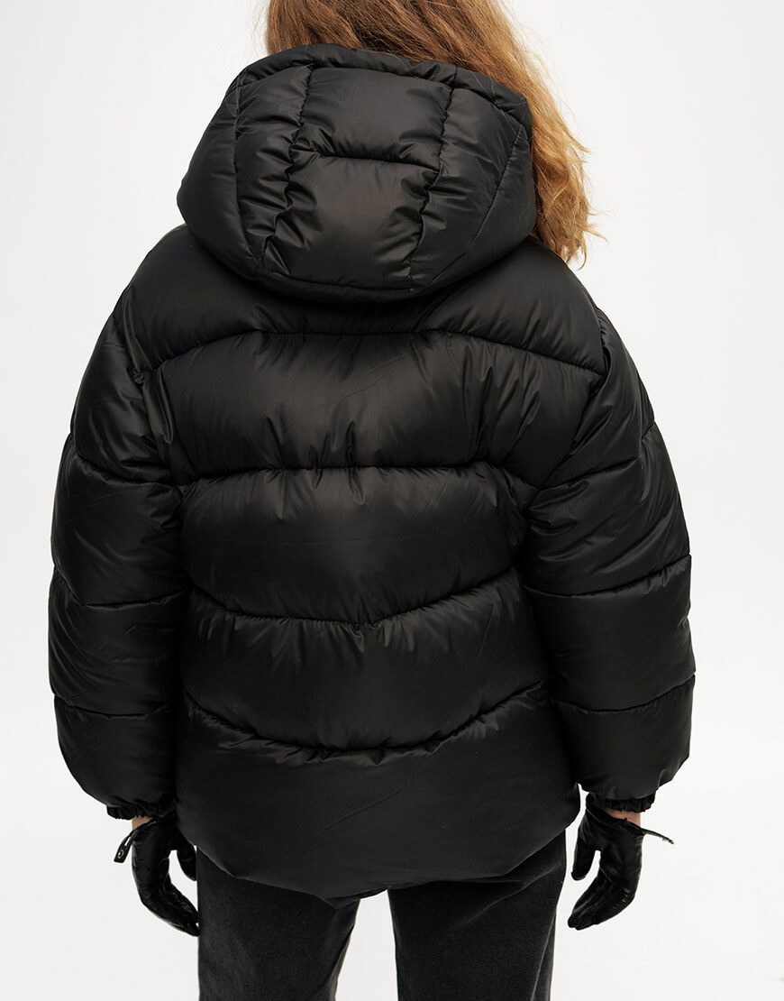 IMG_2675 Пуховик чорного кольору ANNA YAKOVENKO (AY_3899) - фото 4