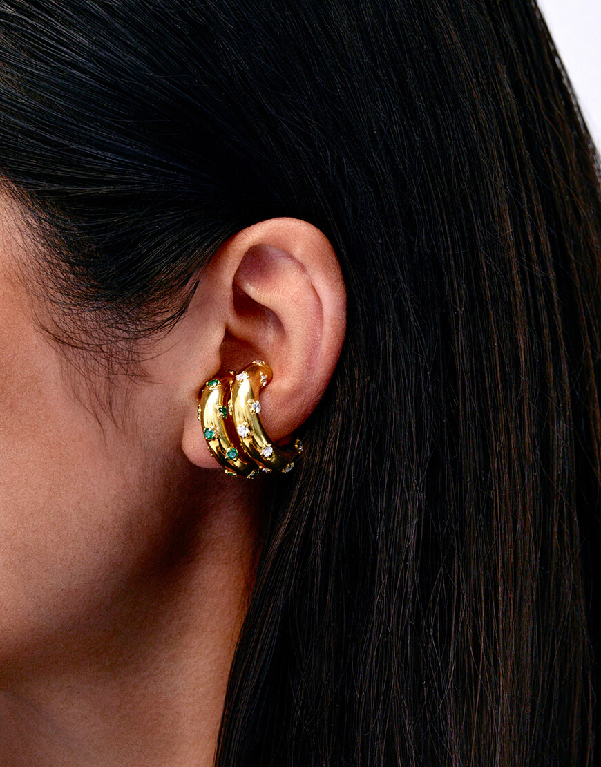 Evoto Каф Spark white RIMMART JEWELRY (RAJ_ERApl-061w) - фото 2