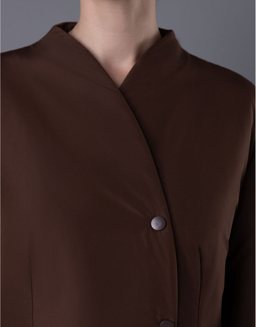 0S7A6169-1026x1536 Приталене пальто-пуховик шоколадне WONDER (WNDR_win25_fpcch_03) - фото 4