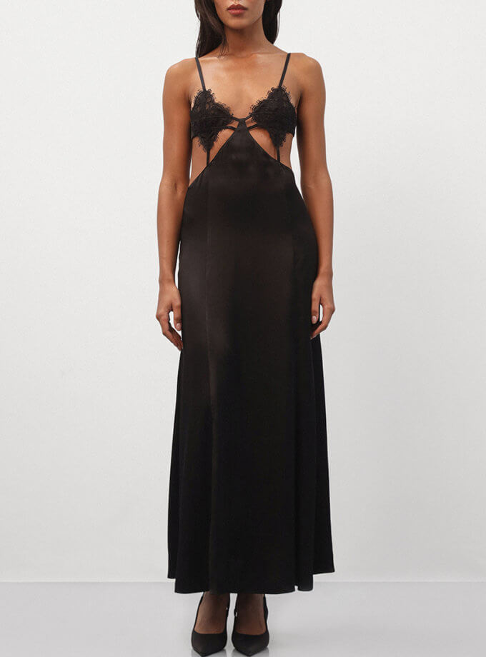 Вечірня сукня сліп з віскози та мережива PEACH PEACH LINGERIE (PP_DRNB2405)