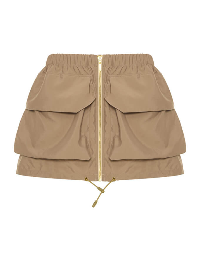 Спідниця з плащівки бежева WILD HEARTS (WH_nylnskrt-bge065)