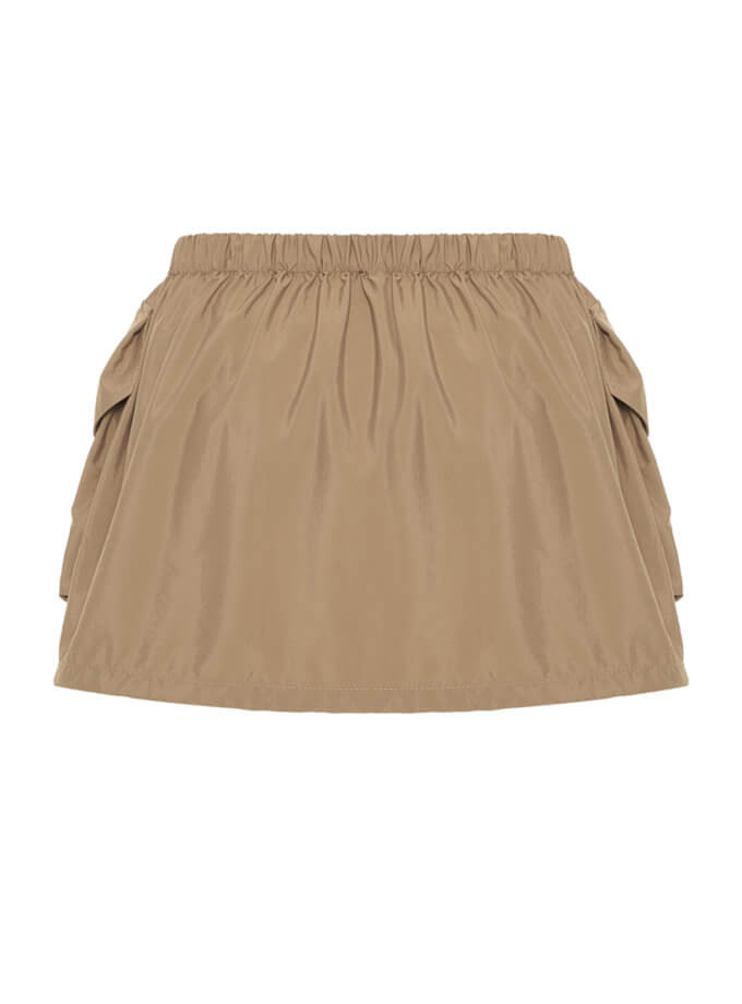 Спідниця з плащівки бежева WILD HEARTS (WH_nylnskrt-bge065)