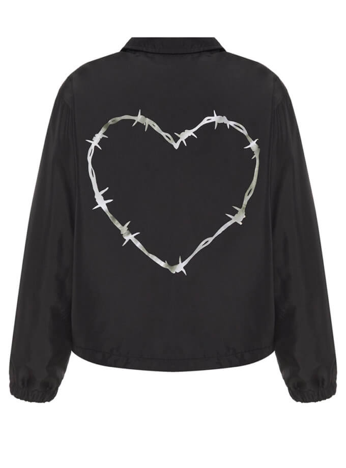 Куртка з плащівки чорна WILD HEARTS (WH_nylnjct-blc062)