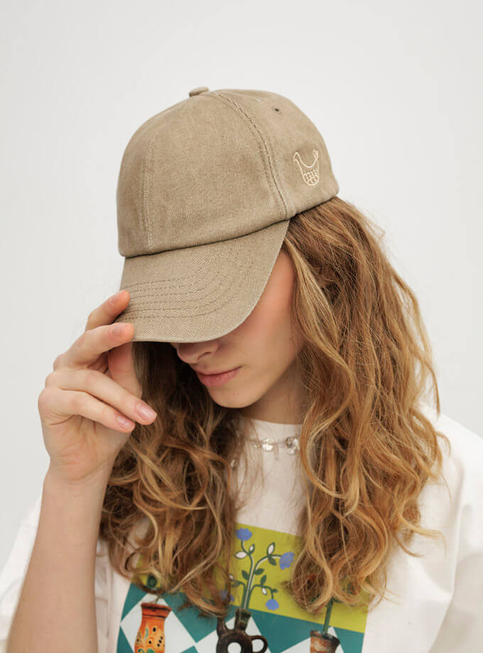 Кепка бежевого кольору ANNA YAKOVENKO (AY_3876)