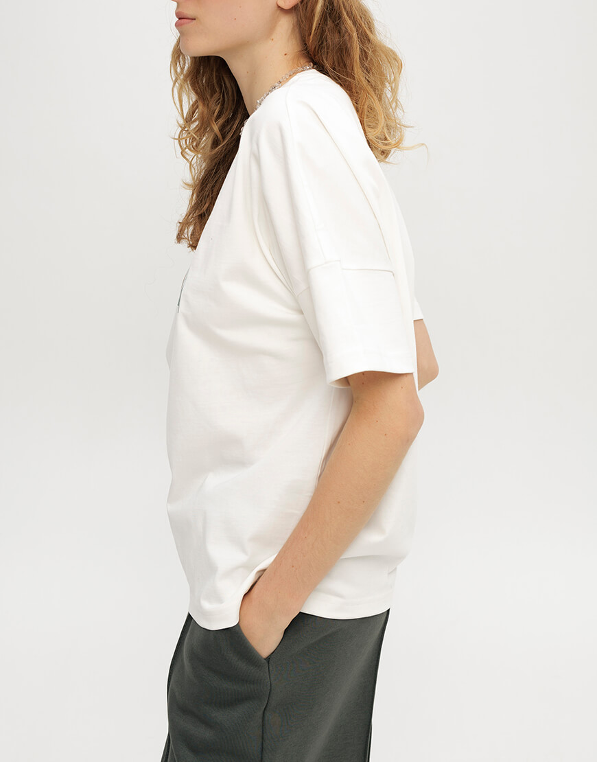 3898-4 Футболка білого кольору ANNA YAKOVENKO (AY_3900) - фото 4