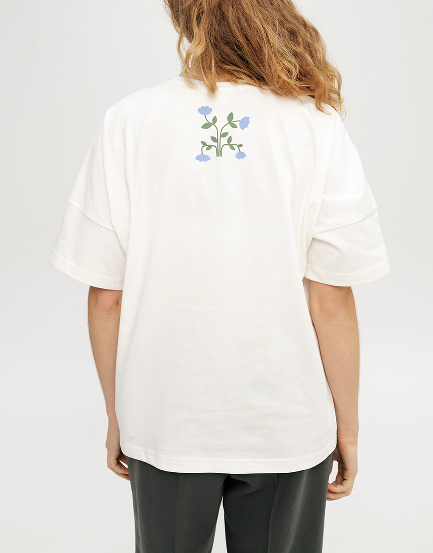 3898-5 Футболка білого кольору ANNA YAKOVENKO (AY_3900) - фото 5