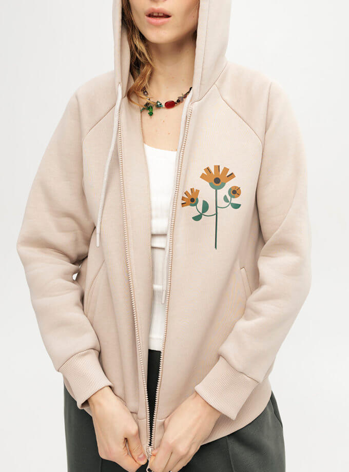 Теплий худі на блискаці ANNA YAKOVENKO (AY_3912)