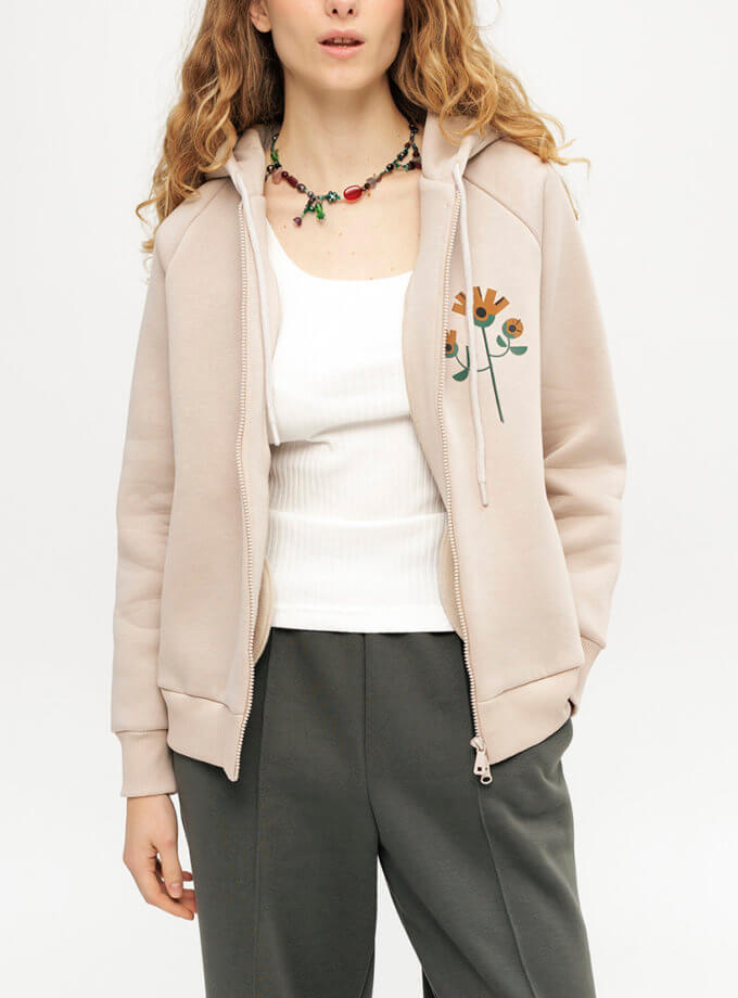 Теплий худі на блискаці ANNA YAKOVENKO (AY_3912)